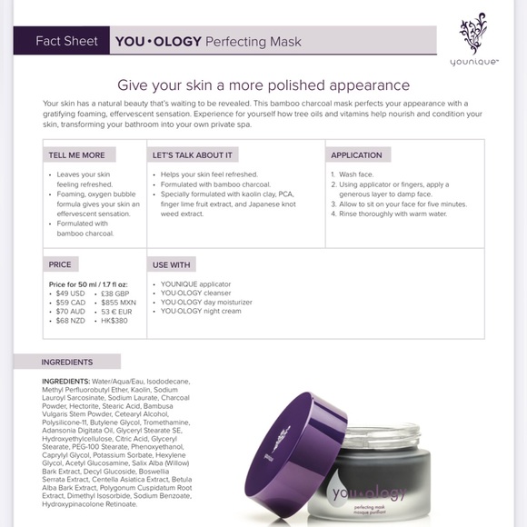 NEW Younique You•ology Perfecting Mask 50ml - Picture 4 of 6